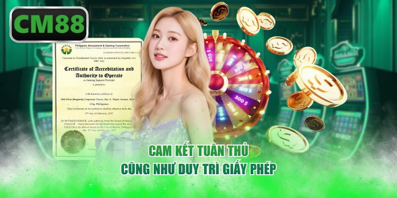 Cam kết tuân thủ cũng như duy trì giấy phép